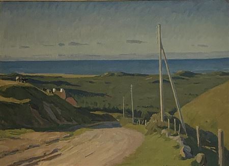 Summer landscape near hte coast