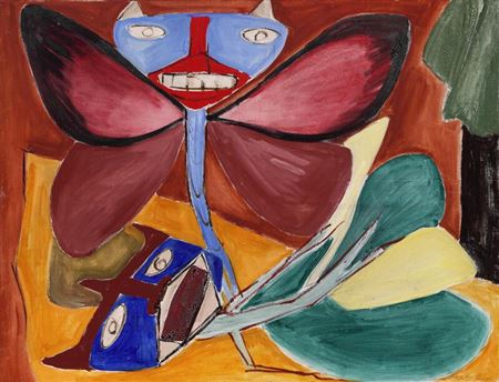 Sample artwork by Stephen Gilbert (1910 - 2007), known for expressionist, abstract painting, architecture, sculpture - View similar artists and auction records