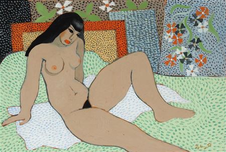 Model lying down