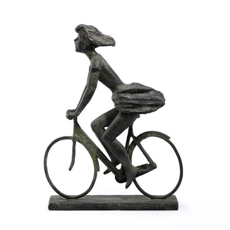 Girl on bicycle