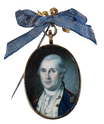 Rare and Important Portrait Miniature of General George Washington