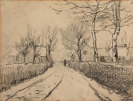 Village in the snow