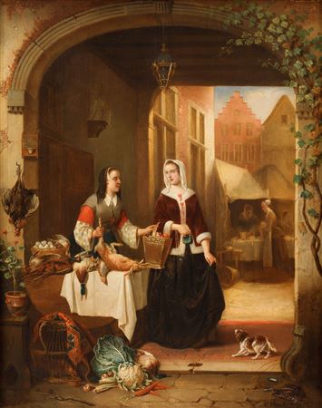 Market scene, 1869.