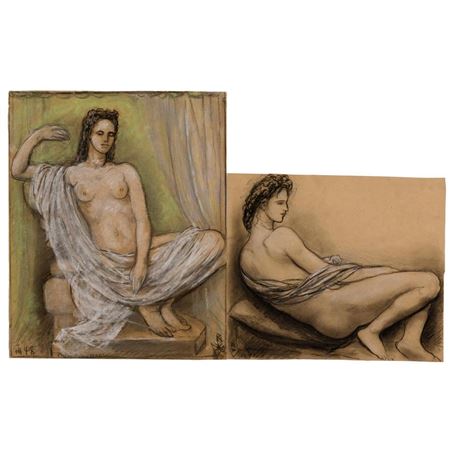 Sitting nude & Reclining nude