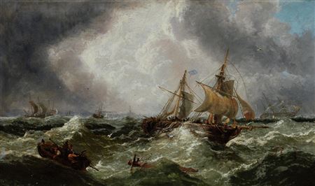 Ships in stormy weather