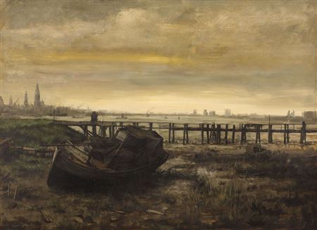 The harbour of Antwerp seen from Linkeroever [left Scheldt bank], 1968