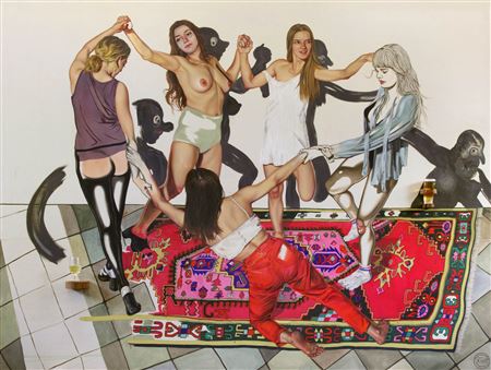 Sample artwork by Kati Heck (Born 1979), known for painting - View similar artists and auction records
