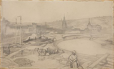 View of the Meuse River in Liege