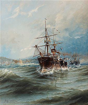 French Frigates by Herman Sillen - Auction record, sale price, and art valuation. Compare with similar artists and explore comparable artworks.