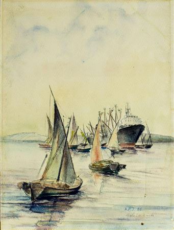 Harbor Scene / Desert Scene