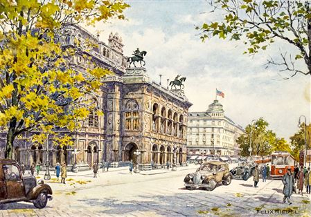 Cityscape by Felix Riedl - Auction record, sale price, and art valuation. Compare with similar artists and explore comparable artworks.