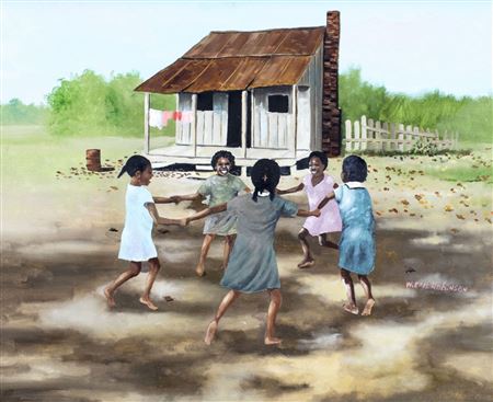 Girls Playing by W Earl Robinson - Auction record, sale price, and art valuation. Compare with similar artists and explore comparable artworks.