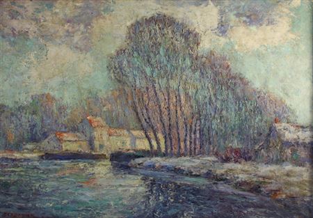 Sample artwork by Paul Berdanier Sr (1879 - 1961), known for illustration-cartoon, landscape, genre painting - View similar artists and auction records