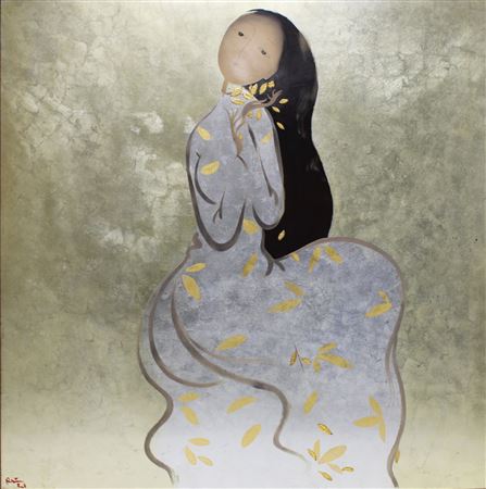 Girl with Leaves.