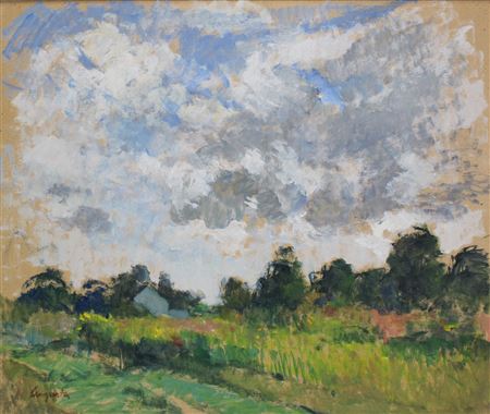 Martha's Vineyard Landscape. by George Vance Augusta Jr - Auction record, sale price, and art valuation. Compare with similar artists and explore comparable artworks.