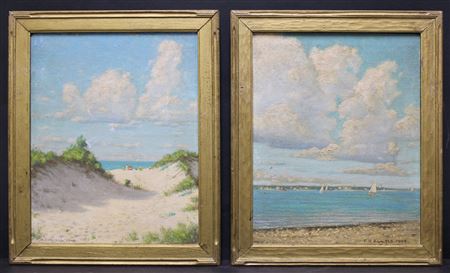 2 works: Pair of Beach / Shore Scenes