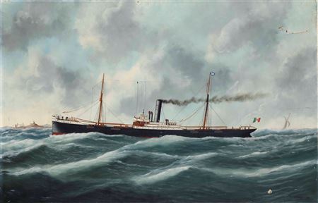 Sample artwork by Victor Charles Edouard Adam (1868 - 1938), known for ship painting, marine - View similar artists and auction records