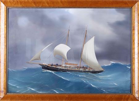 Ritratto di Steam Yacht, 1870 by Antonio De Simone - Auction record, sale price, and art valuation. Compare with similar artists and explore comparable artworks.