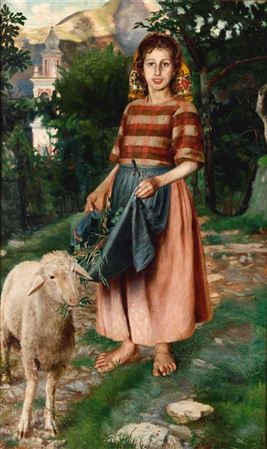 Pastorella by Antonio Schiaffino - Auction record, sale price, and art valuation. Compare with similar artists and explore comparable artworks.