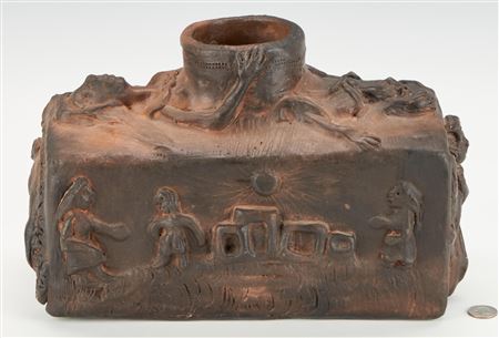 Folk Art Pottery Vase, Jacob's Well by Georgia Blizzard - Auction record, sale price, and art valuation. Compare with similar artists and explore comparable artworks.