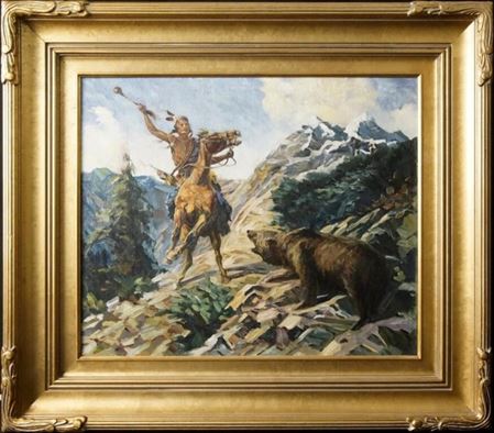 "Crow's Encounter with a Grizzly"