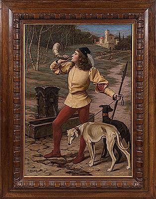The departure for the hunt"