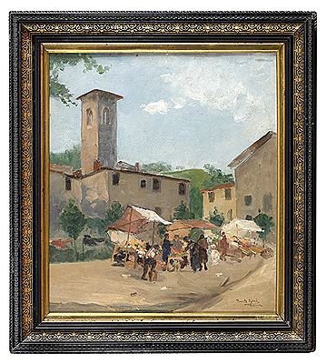 PIAZZA DEL MERCATO, ROME by Dante Ricci - Auction record, sale price, and art valuation. Compare with similar artists and explore comparable artworks.