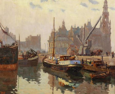 Le Pilotage - Anvers by Lucien Frennet - Auction record, sale price, and art valuation. Compare with similar artists and explore comparable artworks.