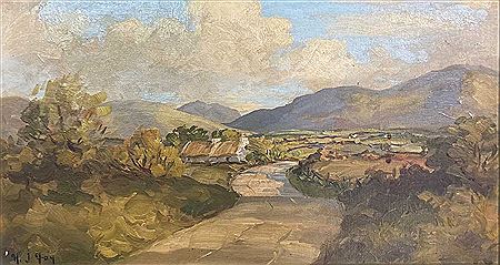 Mourne Mountains by Henry J Foy - Auction record, sale price, and art valuation. Compare with similar artists and explore comparable artworks.