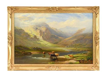 Cattle in a Highland landscape