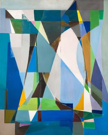 Angles in blue and green, 1952