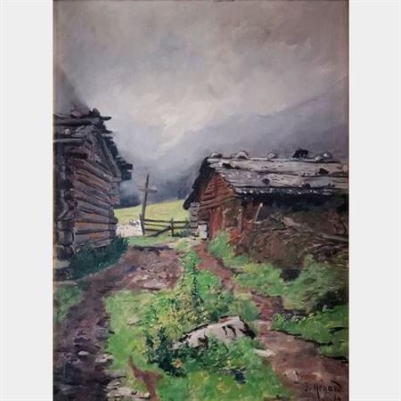 Mazots dans la montagne
