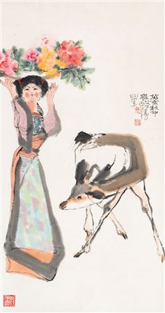 Sample artwork by Lingyun Qin (1914 - 2008), known for painting - View similar artists and auction records