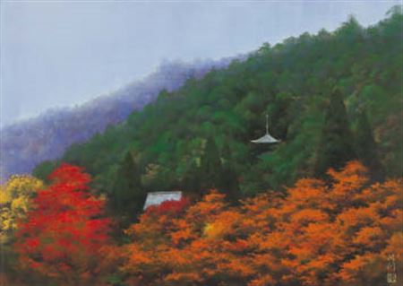 Autumn in Kyoto by Nobuyuki Shimizu - Auction record, sale price, and art valuation. Compare with similar artists and explore comparable artworks.