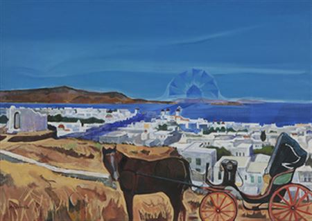 Island and windmill