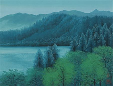 Mountain and lake