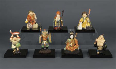 Seven Deities of Good Luck (a set of 7)