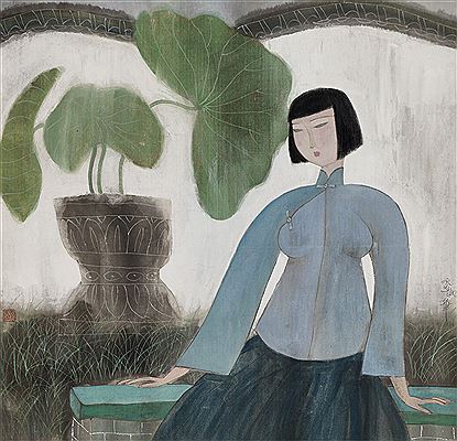 Lady with Lotus