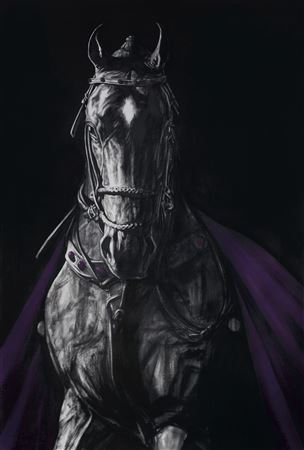 Horse in Purple Drape