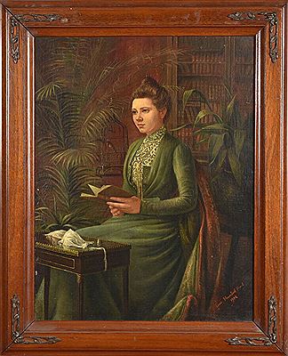 Woman in the Library, 1902. by Leonie Humbert-Vignot - Auction record, sale price, and art valuation. Compare with similar artists and explore comparable artworks.