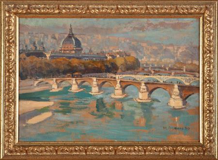 The Rhône and the old Guillotière bridge.