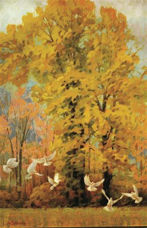 Dole of Doves by Laurie Stevens - Auction record, sale price, and art valuation. Compare with similar artists and explore comparable artworks.