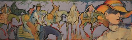 Her Trail Sketch by Amy Burnett - Auction record, sale price, and art valuation. Compare with similar artists and explore comparable artworks.
