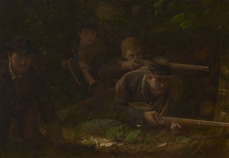 Civil War Battle Scene: A Moment of Decision