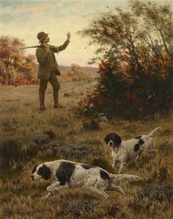 Hunter and Two Dogs