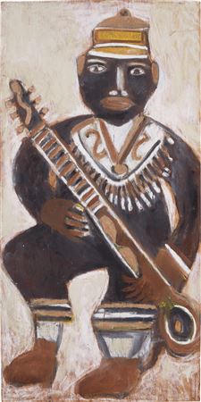 Portrait, 1990 by Jimmie Lee Sudduth - Auction record, sale price, and art valuation. Compare with similar artists and explore comparable artworks.