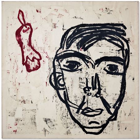 Self-Portrait as Jasper Johns by Donald Baechler - Auction record, sale price, and art valuation. Compare with similar artists and explore comparable artworks.