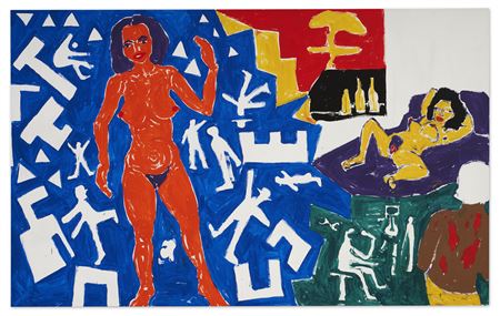 Frauen K. by A R (Ralf Winkler) Penck - Auction record, sale price, and art valuation. Compare with similar artists and explore comparable artworks.