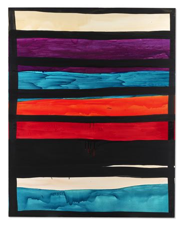 Sample artwork by Mary Heilmann (Born 1940), known for abstract geometric painting-often shaped canvas - View similar artists and auction records