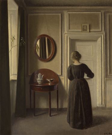 Stue (Interior with an Oval Mirror)